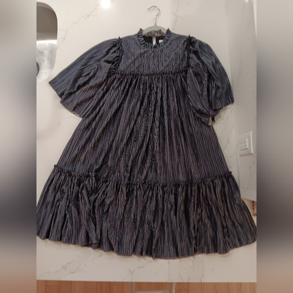 Christina Rohde Blue and Silver Kids Formal Dress